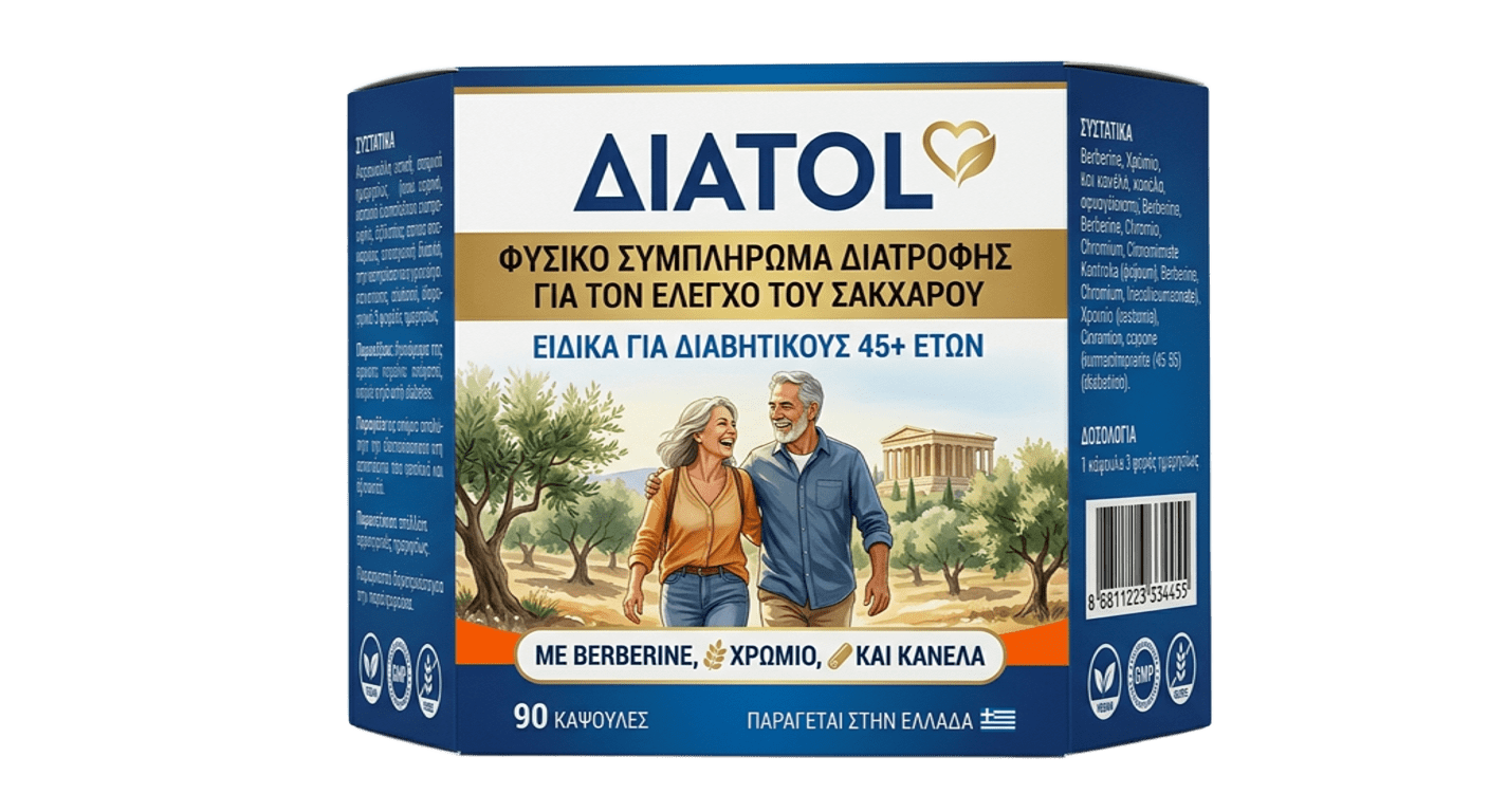 Diatol - Φυσικό διαιτητικό συμπλήρωμα για διαβήτη, συσκευασία 60 καψουλών